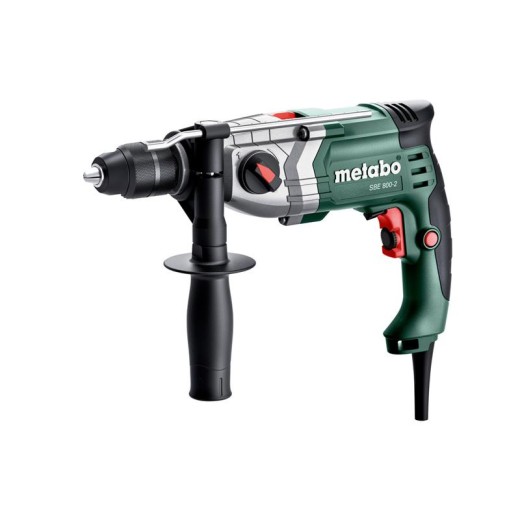 Дриль ударний Metabo SBE 800-2, 800Вт, 0-1200/0-3200об/хв, 1.5-13мм, 2.3кг