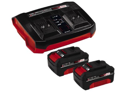 Набір акумуляторів + зарядний пристрій Einhell 18V 2x4.0Ah Twincharger Kit, PXC, 2.2 кг