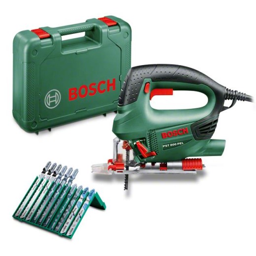 Лобзик Bosch PST 800 PEL, 530Вт, 500-3000 об/хв, з набором пилок, 2кг