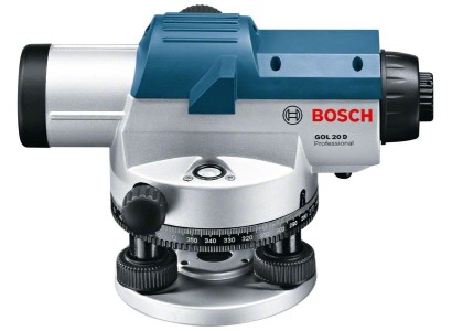 Нівелір оптичний Bosch GOL 20D, до 60м, ±3.0мм/30м, зум х20, 1.5кг