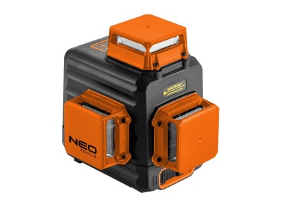 Нівелір лазерний Neo Tools, акумуляторний, до 20м, ±0.03мм/м, 3D, зелений промінь, кейс, USB зарядка, IP54