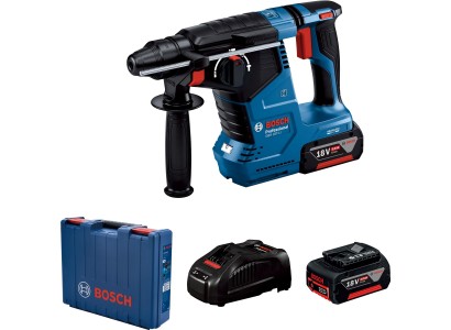 Перфоратор Bosch GBH 187-LI Professional акумуляторний, 2*18 В 5 Аг, SDS-Plus, 2.4 Дж, 980 об/хв, кейс, 2.9 кг