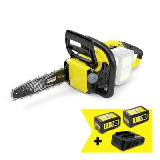 Пила ланцюгова акумуляторна Karcher CNS 36-35 Battery, 36В, акб 2х5Аг, шина 35см, швидкозарядне ЗП, 5.5кг