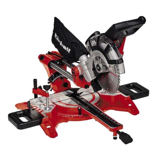 Пила торцювальна Einhell TC-SM 2131/2 Dual з протяжкою, 1800Вт, диск 210мм, довжина різу 310мм, лазер, 11кг.