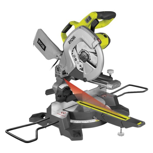 Пила торцювальна Ryobi EMS254L з протяжкою, 2000Вт, диск 254мм, 4500 об/хв,лазер, 16.2 кг