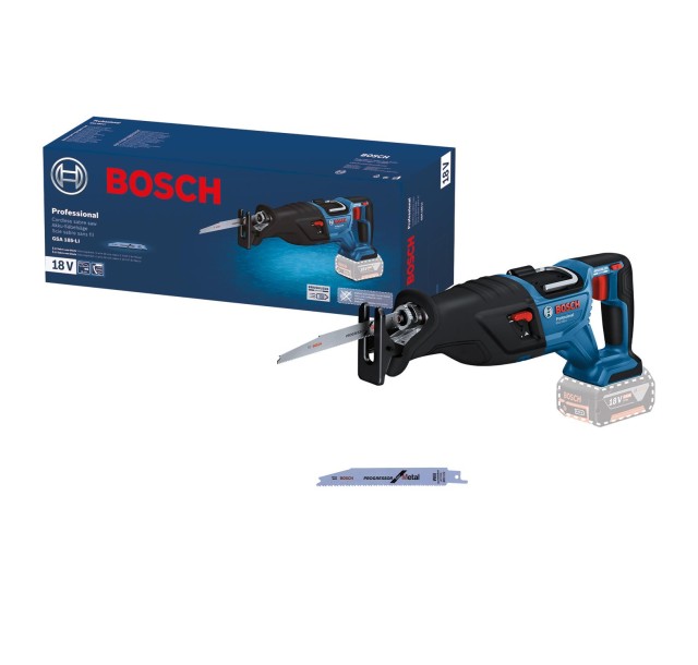 Пила шабельна акумуляторна Bosch GSA 185-LI, 18 В, пропил 230мм, хід 28мм, 3.2кг без АКБ та ЗП