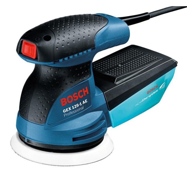 Шліфмашина ексцентрикова Bosch GEX 125-1 AE, 250Вт, 125мм, 7500-12000об/хв, 1.3кг