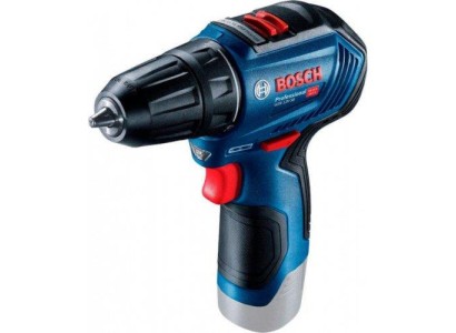 Шурупокрут-дриль акумуляторний Bosch GSR 12 V-30, 12В, 30Нм, 20+1, 410/1600об/хв, 0.8кг, без АКБ та ЗП