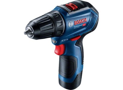 Шурупокрут-дриль акумуляторний Bosch GSR 12V-30, 12В 2x2.0 Аг, 30Нм, 20+1, 420/1600об/хв, безщітковий, 0.78кг