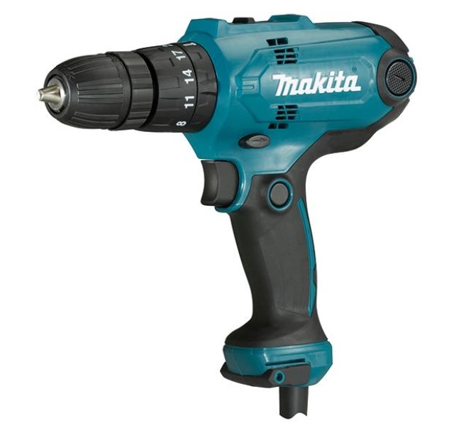 Шурупокрут-дриль ударний Makita HP0300, 320Вт, 21/42Нм, 20+D, 0-450/0-1500об/хв, 1.2кг