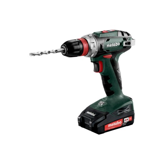 Шурупокрут-дриль акумуляторний Metabo BS 18 QUICK, 18В 2х2Аг, 24/48Нм, 0-450/0-1600об/хв, 1.4кг