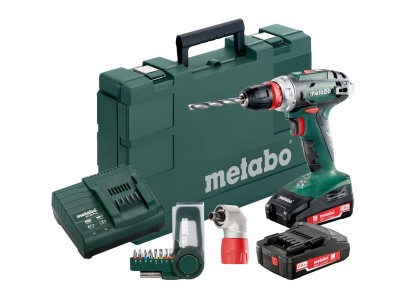 Шурупокрут-дриль акумуляторний Metabo BS 18 Quick, 18В 2x2Aг, 24/48Нм, 0-450/0-1600об/хв, 1.4кг