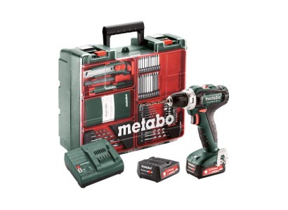 Шурупокрут-дриль акумуляторний Metabo PowerMaxx SB 12 Set, 12В 2x2Aг, 17/40Нм, 0-360/0-1400об/хв, 1.1кг