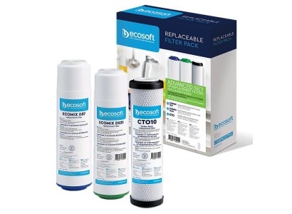 Комплект картриджів Ecosoft Premium 1-2-3 (видаляє жорсткість, хлор, важкі метали, феноли)