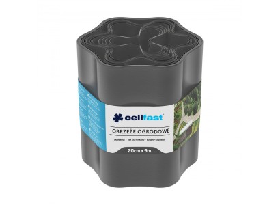 Стрічка газонна Cellfast, бордюрна, хвиляста, 20смх9м, графіт