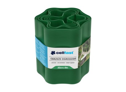 Стрічка газонна Cellfast, бордюрна, хвиляста, 20смх9м, зелений