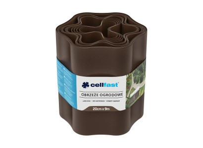 Стрічка газонна Cellfast, бордюрна, хвиляста, 20смх9м, коричневий