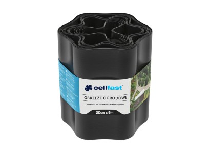 Стрічка газонна Cellfast, бордюрна, хвиляста, 20смх9м, чорний