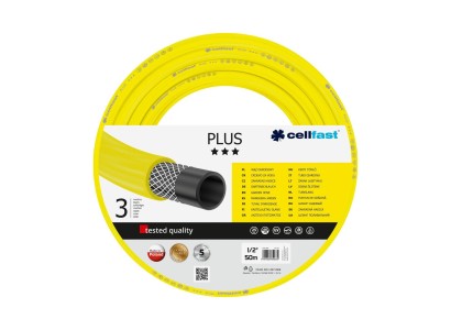 Шланг садовий Cellfast PLUS, 1/2', 50м, 3 шари, до 25 Бар, -20…+60°C