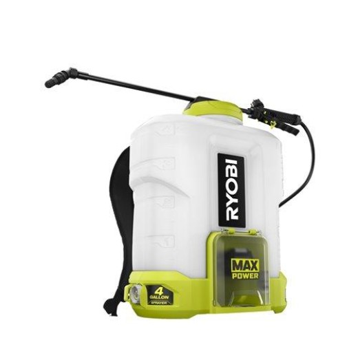 Обприскувач садовий акумуляторний Ryobi RY36BPSA-0, ранцевий, MAX POWER 36В, 15л, витрата 0.6-2.5л/хв, комплект насадок, без АКБ та ЗП