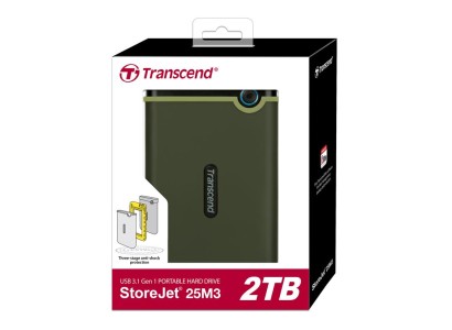 Портативний жорсткий диск Transcend 2TB USB 3.1 StoreJet 25M3 Зелений