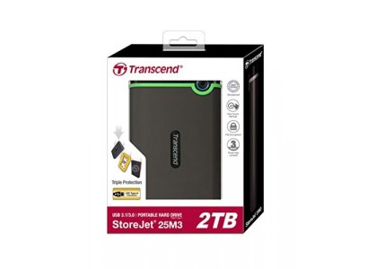 Портативний жорсткий диск Transcend 2TB USB 3.1 StoreJet 25M3 Сірий