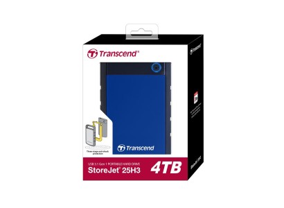 Портативний жорсткий диск Transcend 4TB USB 3.1 StoreJet 25H3 Синій