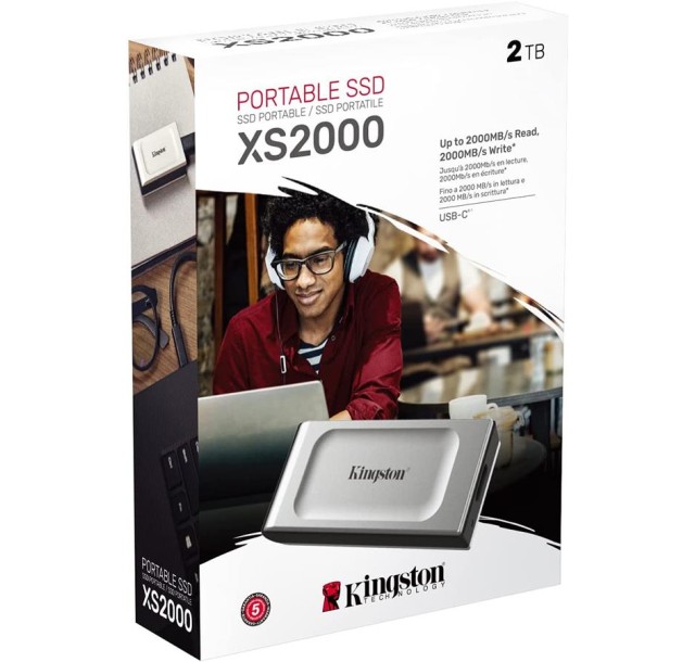 Портативний SSD Kingston 2TB USB 3.2 Gen 2x2 Type-C XS2000