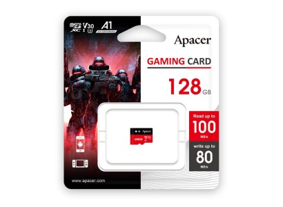 Карта пам'яті Apacer microSD 128GB C10 UHS-I U3 A1 R100/W80MB/s