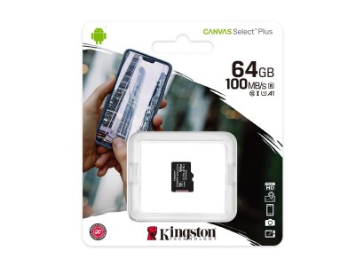 Карта пам'яті Kingston microSD   64GB C10 UHS-I R100MB/s