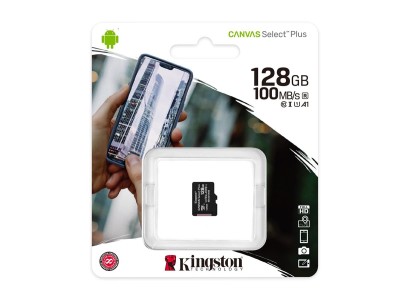 Карта пам'яті Kingston microSD  128GB C10 UHS-I R100MB/s