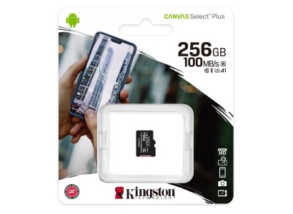 Карта пам'яті Kingston microSD  256GB C10 UHS-I R100/W85MB/s