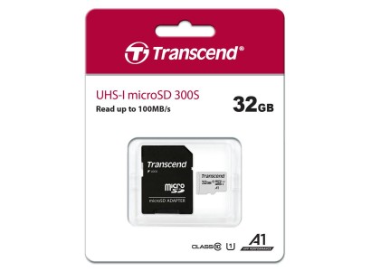 Карта пам'яті Transcend microSD  32GB C10 UHS-I R100/W20MB/s + SD