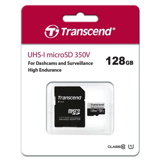 Карта пам'яті Transcend microSD 128GB C10 UHS-I U1 High Endurance (170TB)