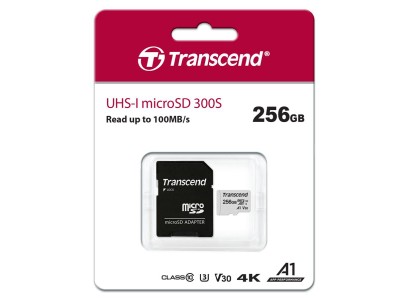 Карта пам'яті Transcend microSD 256GB C10 UHS-I R100/W40MB/s + SD