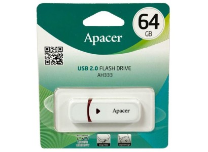 Накопичувач Apacer  64GB USB 2.0 Type-A AH333 Білий