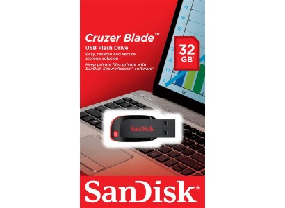 Накопичувач SanDisk   32GB USB 2.0 Type-A Cruzer Blade