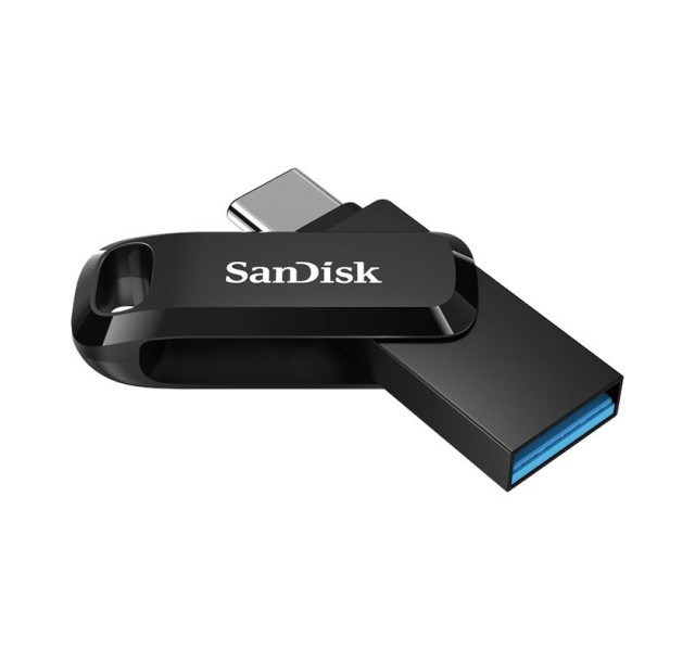 Накопичувач SanDisk  128GB USB 3.1 Type-A + Type-C Ultra Dual Drive Go Чорний