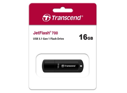 Накопичувач Transcend  16GB USB 3.1 Type-A JetFlash 700 Чорний