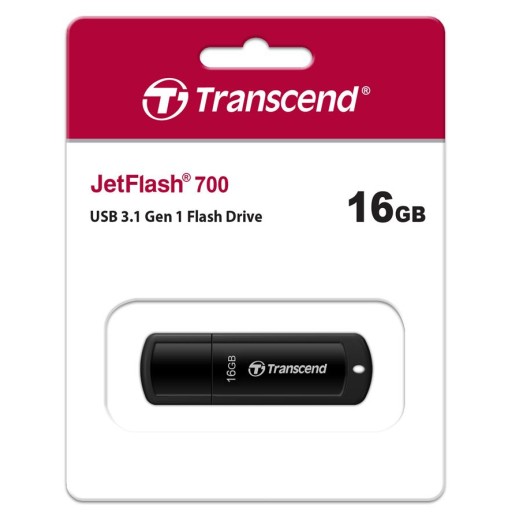 Накопичувач Transcend  16GB USB 3.1 Type-A JetFlash 700 Чорний