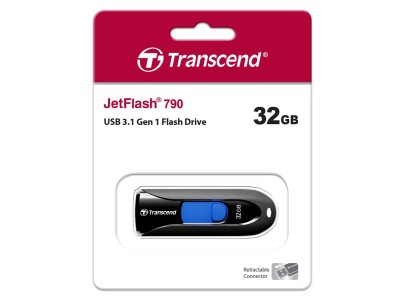 Накопичувач Transcend  32GB USB 3.1 Type-A JetFlash 790 Чорний