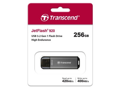 Накопичувач Transcend 256GB USB 3.2 Type-A JetFlash 920 R420/W400MB/s Чорний