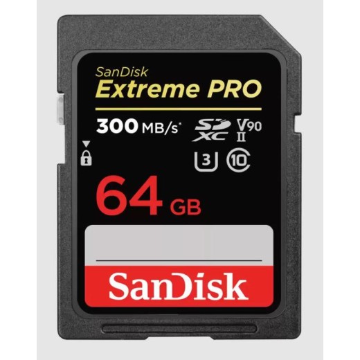 Карта пам'яті SanDisk SD   64GB C10 UHS-II U3 V90 R300/W260MB/s Extreme Pro