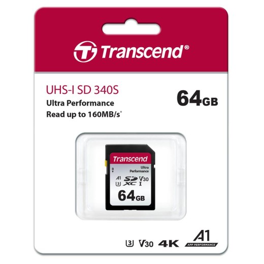 Карта пам'яті Transcend SD  64GB C10 UHS-I U3 R160/W50MB/s 4K