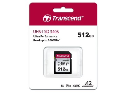 Карта пам'яті Transcend SD 512GB C10 UHS-I U3 A2 R160/W90MB/s 4K