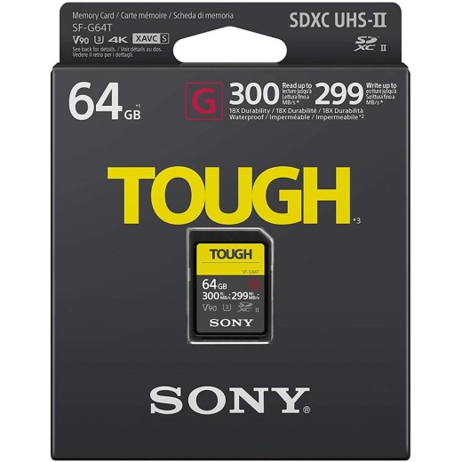 Карта пам'яті Sony SDXC   64GB C10 UHS-II U3 V90 R300/W299MB/s Tough