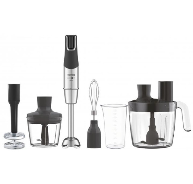 Блендер Tefal заглибний Infiny Force Pro, 1200Вт, 9в1, чаша-800мл, чопер-500мл, спіралайзер, турборежим, чорний