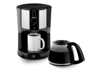 Кавоварка Tefal крапельна Subito Mug 1.25л, мелена, чорно-сріблястий