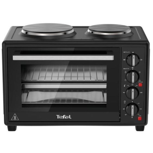 Піч електрична Tefal Optimo, 32л, 1500Вт, механіч., гриль, конвенція, 2 конф.зверху, підсвітка всередині, чорна