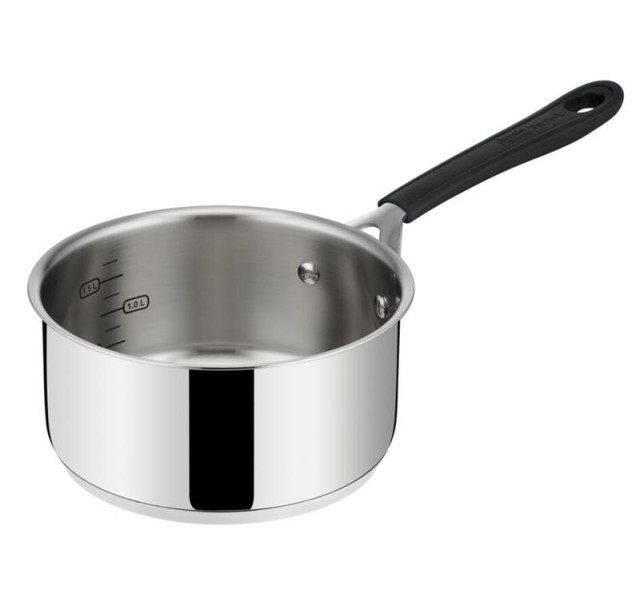 Ківш з кришкою Tefal Jamie Oliver Home Cook, 18см, 2.2л, нержавіюча сталь, силікон, скло